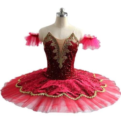 Classical ballet tutus,pancake platter performance ballet tutu Nutcrackers Spanish Dance Don Quixote Kitris Paquita red 021