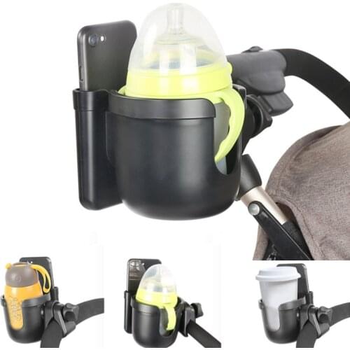 Universal Stroller Cup Holder Multifunctional Creative Stroller Accessories Baby Stroller/Pushchair Black Mobile Phone Holder