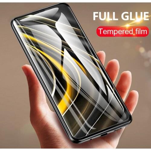 Full glue protective glass For Xiaomi poco M3 screen protectors POKO M3 full cover tempered film for MI pocophone M3 glass