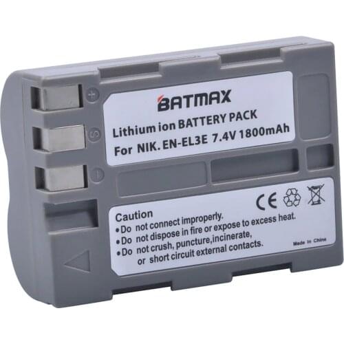 1Pc 1800mAh EN-EL3e EN EL3e Camera Battery for Nikon EN-EL3e and Nikon D50, D70, D70s, D80, D90, D100, D200, D300, D300S, D700