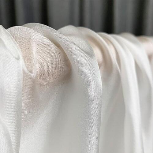 10 mm Silk Habotai Fabric 100% Mulberry Silk Fabric Natural White color 43 gsm 140cm 114cm wide 100 meters small wholesale
