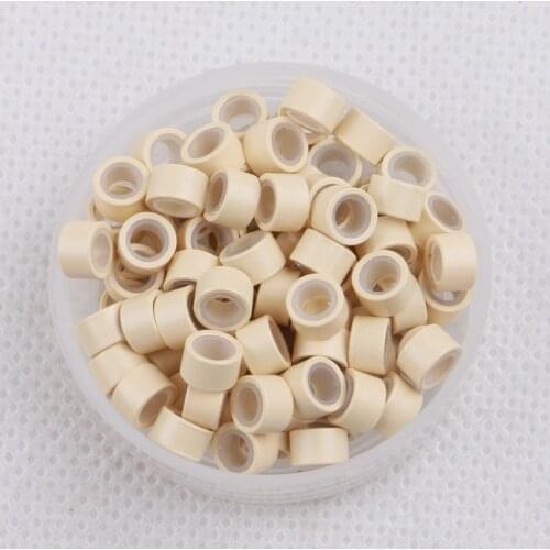 1000 Pcs 5.0mm*3.0mm Microring Con Vite Silicone Micro Rings/beads for Hair Extensions 9 Colors Optional Hair Extensions Tools