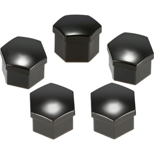 2018 Universal 17mm Car Wheel Nut Cover Chrome Plastic Nut Cover Bolt Cap Black Wheel Lug Nut Center Cover Caps + Removal Tool