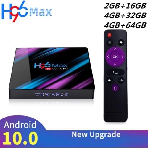 2020 Android 10.0 Smart TV Box H96 MAX RK3318 4GB 32GB 64GB Media player H96MAX TVBOX Android TV Set top box 2GB 16GB