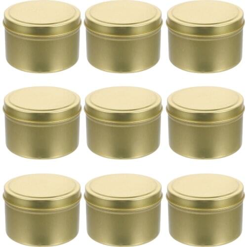9pcs 8oz DIY Candle Tins Round Jar Container Storage Jars Arts Container Round Jar Container Storage Jars Arts Crafts Container