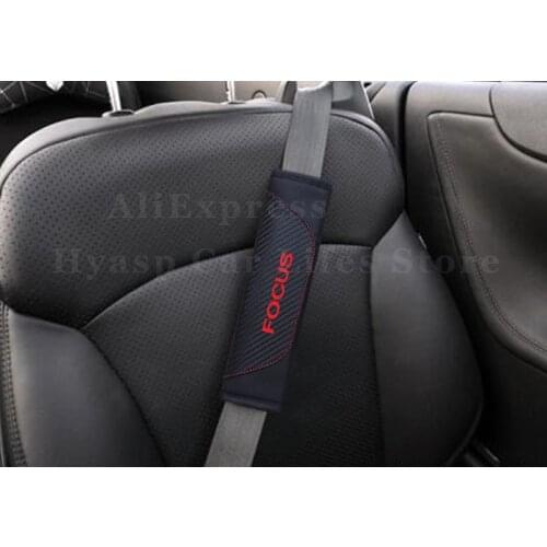 Car Seat Belt Covers Shoulders Pads for Ford Focus Car SeatBelt Cover Interior Accessories Red Black Blue