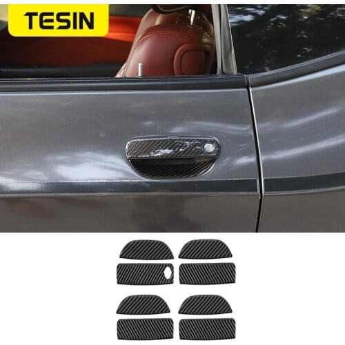 Car Stickers for Dodge Charger Car Door Handle Door Bowl Decoration Cover Stickers for Dodge Charger 2010+Exterior Accessories