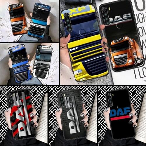 DAF truck logo Phone case For Xiaomi Redmi Note 7 7A 8 8T 9 9A 9S 10 K30 Pro Ultra black silicone coque art back luxury bumper