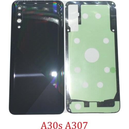 New Phone Back Cover Panel For Samsung A30S A307 A307F A307G A307FN Original Rear Battery Door Case With Camera Lens Adhesive