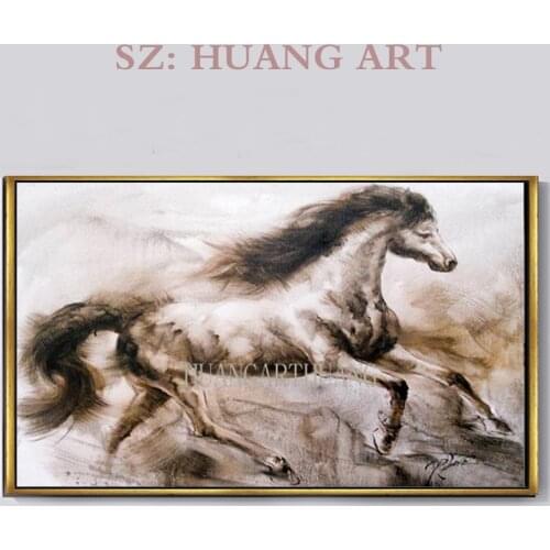 Ink raw horse panel abstract 100% hand-painted oil painting animals household adornment decorates a wall art office