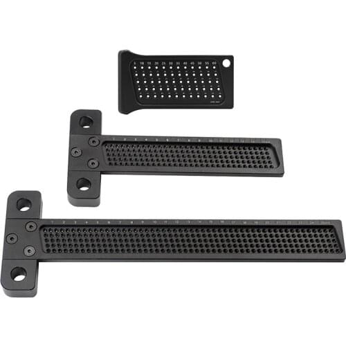 Woodworking T-type Ruler Aluminum Alloy Hole Scribing Ruler Drawing Marking Gauge Carpenter Measuring Tools