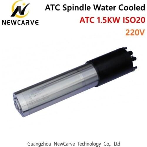 Atc Spindle Motor 1.5KW ISO20 CNC Automatic Tool Change Water Cooled Spindle Motor 24000rpm 220V From China NEWCARVE