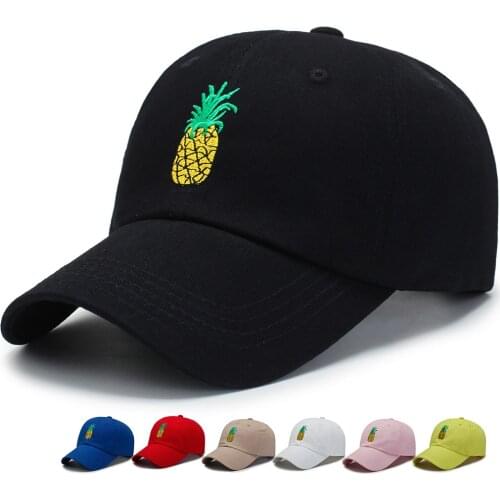 Pineapple Dad Hat Baseball Cap Unconstructed Pineapple Baseball Cap Embroidered Cotton Adjustable Dad Hat