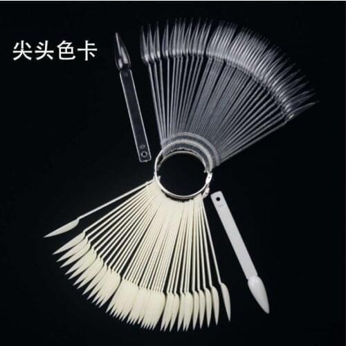 Nail Tools 40 Pcs Fan-shaped Nail Polish Swatches Practice Nail Plate Display Plate Fan-shaped Color Card Sample Manicure Tools