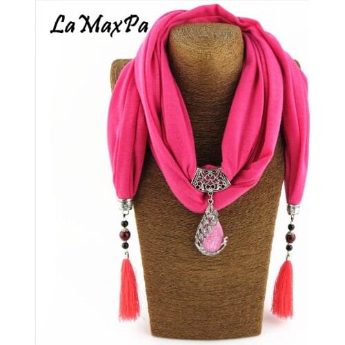 LaMaxPa 2018 Women New Fashion Voile Material Scarf Dove Egg Stone Pendant Scarves All Seasons Apply Lady Scarf Mujer Bufanda