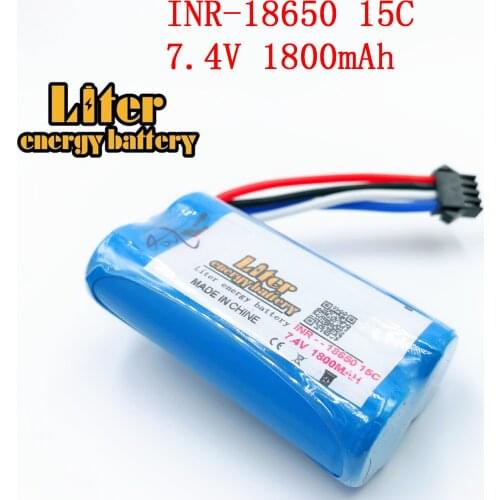 18650 7.4V 1800Mah 15C Li-ion Battery Parts For MJX T40 T40C F39 F49 T39 Syma 822 Udi U12A Syma S033G Q1 Tianke H100