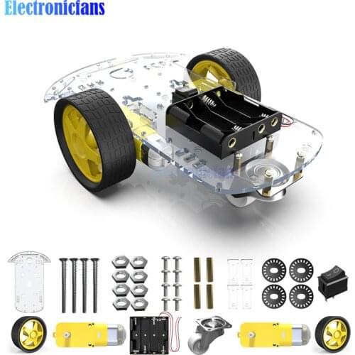 DIY Kit Motor Smart Robot Car Chassis Kit Speed Encoder Battery Box 2WD Tracking Obstacle Avoidance Intelligent Car