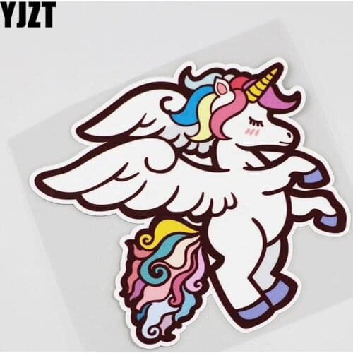 YJZT 13.1CMX13.2CM Lovely Colored Mystery Pony Animals Decal Car Sticker 13B-0032