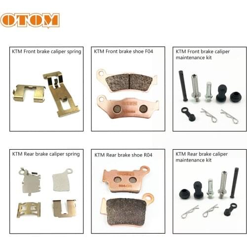 OTOM Motorcycle Brake Caliper Repair Kit Front & Rear Brake Pads Spring Piston Rings Dirt Pit Bike Accessories For KTM HUSQVARNA