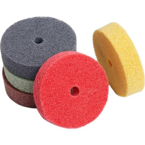 75mm Fiber Nylon Flap Polishing Buffing Wheel Non-woven Jewelry Grinding Pad for Bench Grinder