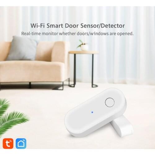 Tuya Smart WiFi Door Sensor Window Sensor Door Magnetic Alarm Detector Independent Magnetic Sensor