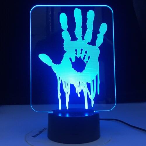 Death Stranding Hand Prints Video Game Led Night Light for Kids Room Decor Cool Gift for Child Gamer Nightlight Usb 3D Desk Lamp
