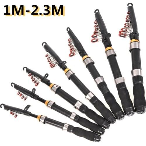 1M-2.1M Telescopic Fishing Rod Ultralight Carbon Fiber Portable Fishing Rod Sea Fishing Spinning Fishing Tackle Luya Rod Sea Rod