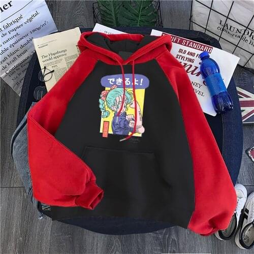 Believe In Girl Power Comics Print Hoodie For Women Fashion Raglan Sleeve Pullovers Street Hip Hop Hoody Fleece Crewneck Hoodies