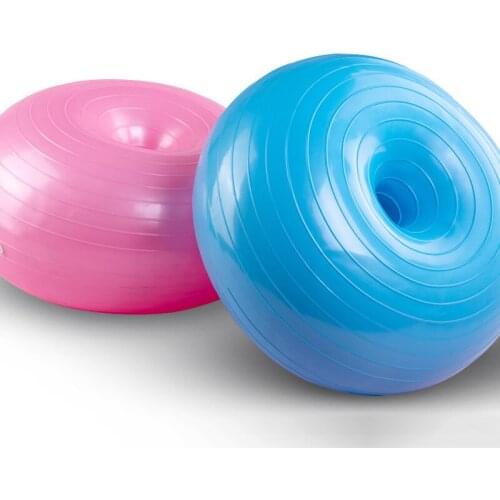 Donut Ball Core Training Flexible Inflatable Chair Doughnut Yoga Ball PVC Balance Stability Balls for Fitness Pilates with Pump