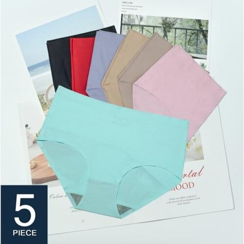 5Pcs/lot Panties Women Seamless Underwear Sexy Panty Mid-Waist Briefs Girls Female Underpants Ladies Lingerie Fashion Intimates