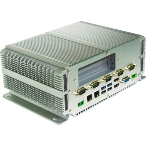 Embedded Fanless Mini PC Intel core i3 processor 2*Lan 1xVGA 1xHDMI With windows10 Industrial Computer for thin Client terminal