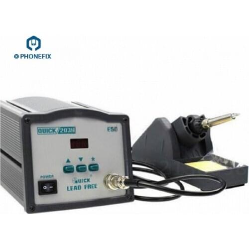 QUICK 203H High Frequency Digital SMD Soldering Station Iron 90W for Welding Machine Professional Phone Soldering Repair Tool
