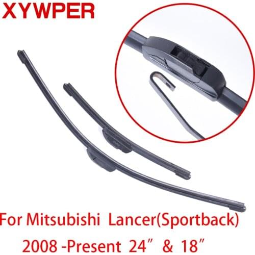 XYWPER Windshield Wiper Blades for Mitsubishi Lancer(Sportback) 2008-present 24"&18" Car Accessories Soft Rubber