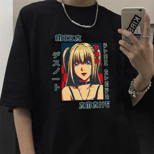 Death Note Shinigami Ryuk Funny Cartoon T Shirt Men Japanese Anime Misa Amane Tshirt Manga Kawaii T-shirt Graphic Top Tees Male