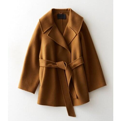 Double Sided Wool Coat Women 100% Real Wool Jackets Top Quality Slim Overcoat casaco de inverno feminino 2020 MF647