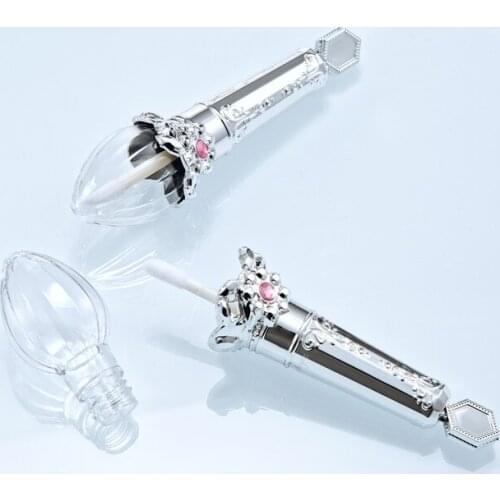 10ml 20pcs Empty Cosmetic Transparent Lip Gloss Tubes Plastic Lip Balm Tube Lipstick Mini Sample Container With Silver Cap