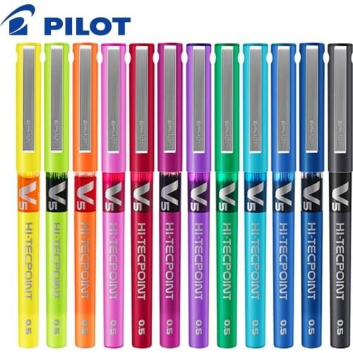 12Pcs/Lot Japan Pilot BX-V5 Straight Liquid Gel Pen 0.5mm 12Colors To Choose Standard Pen Office and School Stationery