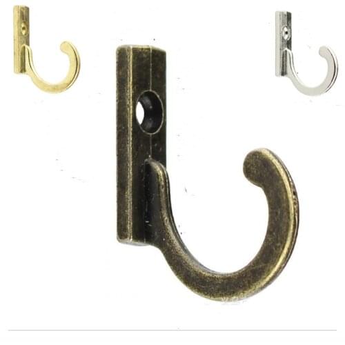 3Colors 10PCS Single Prong Hook Mini Size Wall Mounted Retro Cloth Hanger for Coats Hats Towels Keys