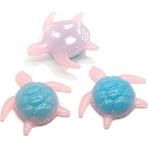 34*39MM Ocean Animal Flatback Resin Cabochons For Phone Case Diy Decorating Sea Turtle/Tortoise For Pendant Making