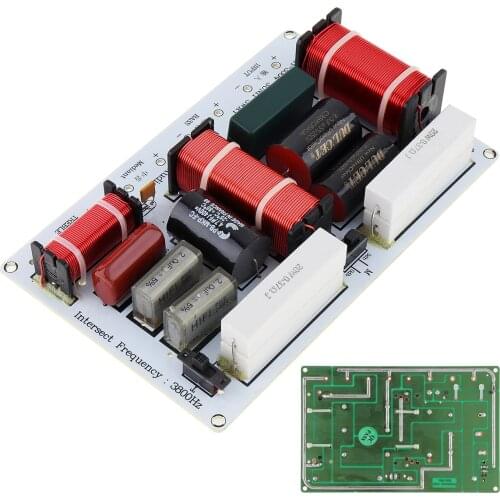 350W 3 Way Treble Medium Bass Speaker Frequency Divider Crossover Filter 40Hz~22KHz For Stage Home High Bass Audio DIY Assembly
