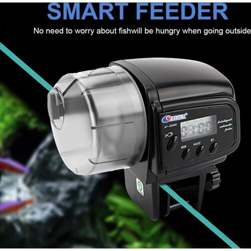 Automatic Adjustable Aquarium Timer Auto Fish Tank Pond Food Feeder Feeding with LCD Aquarium Tank Automatic Fish Feeder