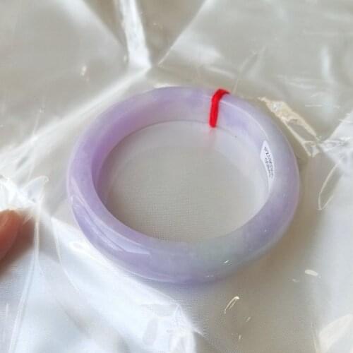 Send Certificate Pure Myanmar Emerald A Grade Ice Purple 54-62mm Female Elegant Princess Bracelet Send Mom to Girlfriend