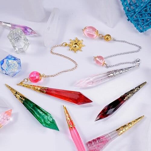 Transparent Silicone Mold DIY Crystal Epoxy pendulum Mould Dried Flower Resin Decorative Craft Jewelry Making Pendant Resin Mold