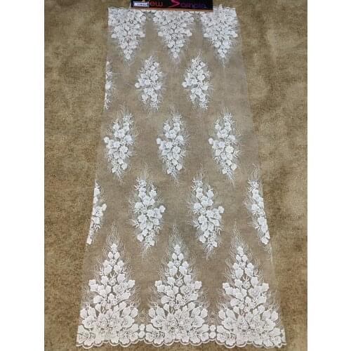 Hot Sale Luxury Lace Fabric Beaded Embroidery Lace Fabric Bridal 10 Yards/ Lot