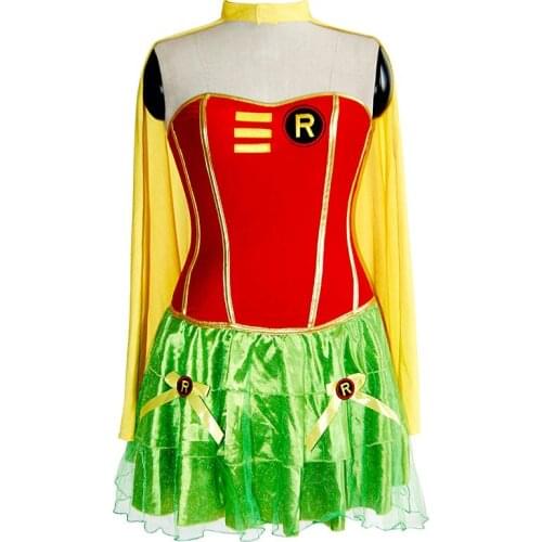 Halloween Strapless Green Mini Dress Cosplay Women Superhero Costumes Sexy Costume Hot Sale Sexy Special Use Material Origin