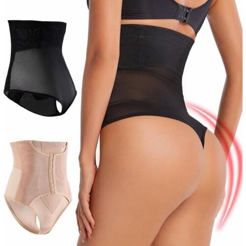 Women Waist Trainer Shapewear Tummy Control Body Shaper panties Hi-Waist Butt Lifter with Hooks Slimming Buckle thong Panties