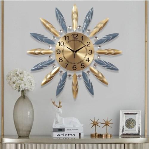 Minimalist Nordic Wall Clock Metal Modern Design Creativity Office Wall Clock Luxury Gold Reloj Pared Wall Hanging Decor DK50WC