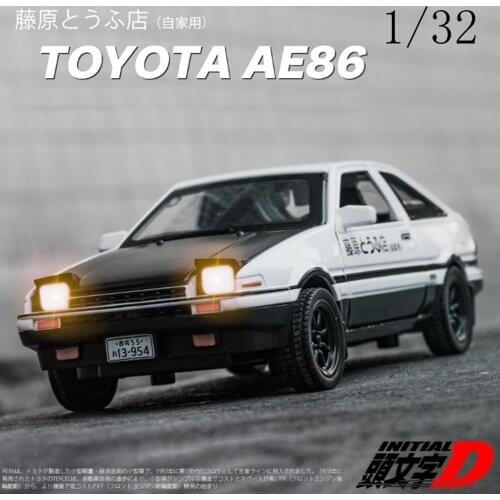 1:32 Scale INITIAL D Toyota AE86 Alloy Metal Toy Car Model Diecast Toy Vehicles Cartoon Miniature Model Car Toys For Kids Gifts