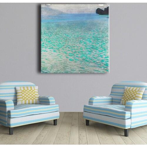 Gustav klimt attersee wall painting from paint manufacturers for home decor idea oil painting art print on canvas No Framed