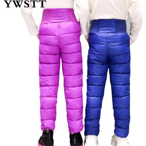2018 New Boys Pants Girls Leggings Children Pants Girls Winter Children Down Warm Trousers Baby Autumn kids Boys Child Clothes